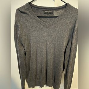 Banana Republic Light Sweater V-Neck - Premium Luxe Yarn - Black Men’s Medium M